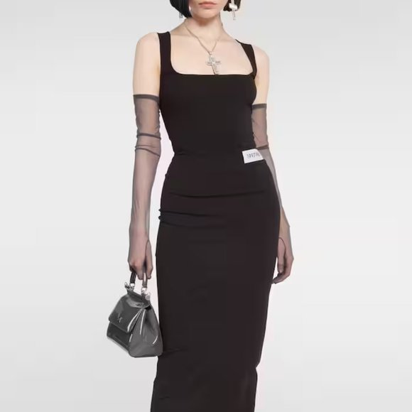 DOLCE & GABBANA x KIM LONG COLUMN DRESS | BLACK - Picture 6 of 16